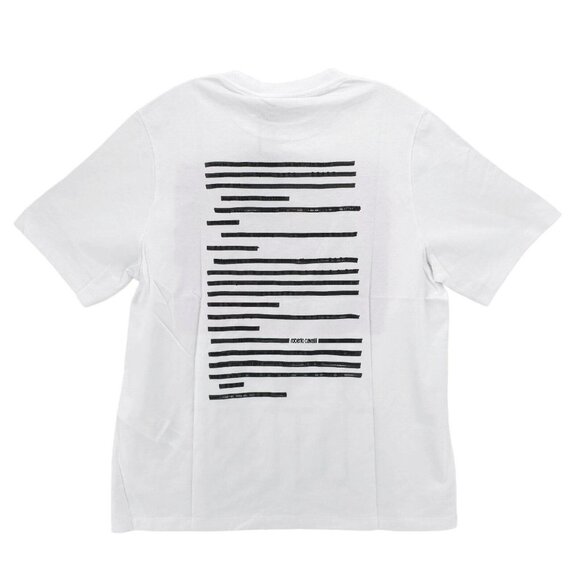 NWT ROBERTO CAVALLI Graphic Men's T-Shirt "Absent Future" Double Sided SMALL - Picture 3 of 8